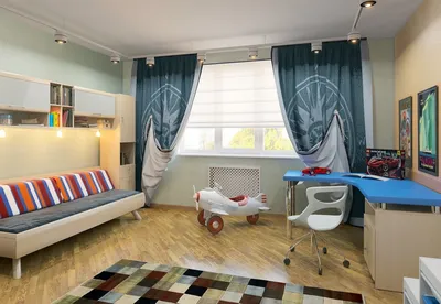 Шторы в детскую для мальчика: 19 классных фото | Home office design, Small  room bedroom, House interior