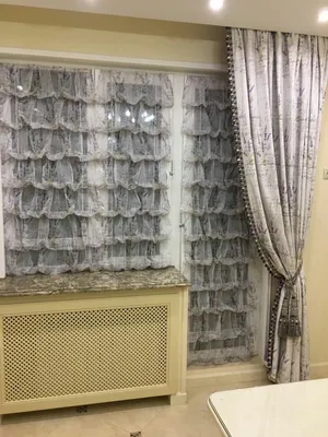 Комплект штор для балконной двери, кружево, кремовый, 250 см, продажа по  выгодным ценам, большой каталог, фото, отзывы покупателей. 712А+713А