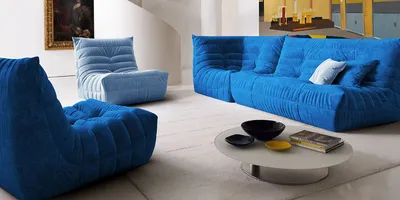 Синий диван в интерьере: с чем сочетать, как расположить, сочетание,  размеры и формы диванов