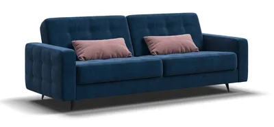 Купить угловой трехместный синий диван-кровать модели «Модесто 298 см  г-образная оттоманка» в Санкт-Петербурге | Шведская мебель