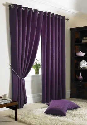 purple drapes | Madison Eyelet Curtains - Purple | Фиолетовые шторы,  Современные шторы, Дизайн