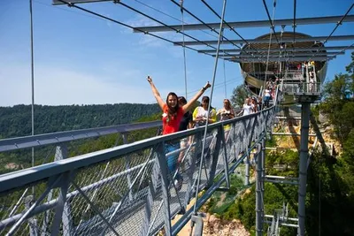 Krasnaya Polyana Skybridge. The longest suspension bridge