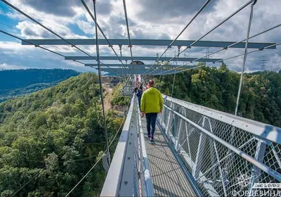 SKYPARK AJ Hackett Sochi - Longest Suspended Footbridge Skybridge Length,  Adventure Park First in Russia Editorial Stock Image - Image of horizon,  forest: 77270664