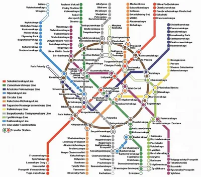 Схема Московского метро 2030