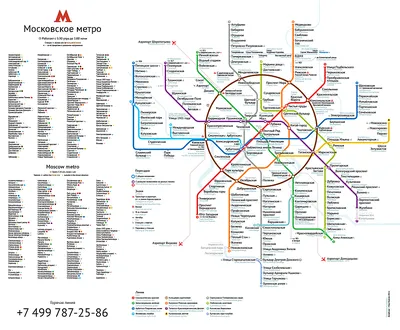 Схема метро на карте Москвы