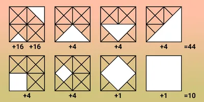 Проверка на внимательность: сколько квадратов и треугольников на картинке?  Сосчитайте! - Лайфхакер