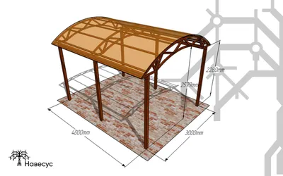 Купить Навес 3 х 4 в Москве и МО