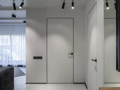 Скрытая дверь INVISIBLE под покраску и с алюминиевой кромкой купить Москва  - LEKO
