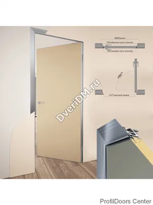 Скрытая дверь 0Z INVISIBLE кромка алюминий - Двери и Полы