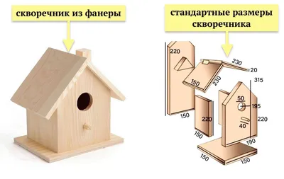 Домик для птиц из дерева - 66 фото