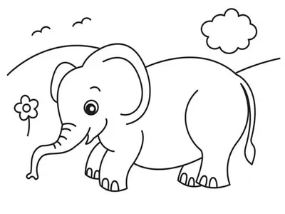 Coloring book Elephant for children 3, 4, 5, 6, 7, 8 years old: 26 coloring  pages распечатать