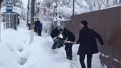 В Краснодаре впервые за два месяца теплой зимы выпал снег