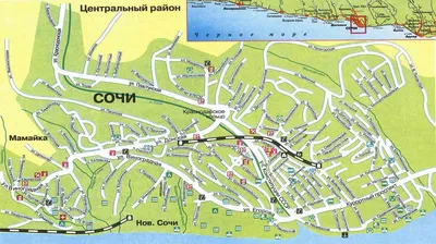 Карта Сочи Карта Центрального района Сочи