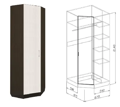 София Шкаф угловой купить в Тамбове | Цена 14140 руб. МирУюта