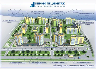 ЖК Солнечный берег в Кирове от Кировспецмонтаж - цены, планировки квартир,  отзывы дольщиков жилого комплекса