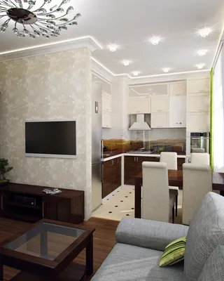 Дизайн гостиной, совмещенной с кухней - ibud.ua