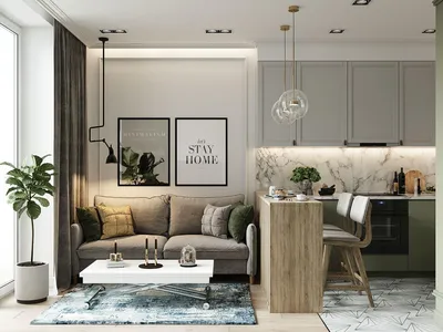 Кухня гостиная в хрущевке, дизайн фото | Houzz Россия