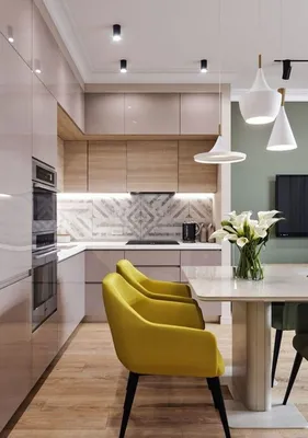 Дизайн кухни-гостиной с диваном в современном стиле: 50 фото | House design  kitchen, Modern kitchen design, Kitchen inspiration design