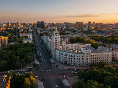 Современный жилой район в Воронеж, вид с воздуха от трутня в летнем дне  Стоковое Изображение - изображение насчитывающей серия, метрополия:  149969363