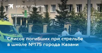 Список погибших в результате стрельбы в казанской школе — 11.05.2021 —  Криминал на РЕН ТВ