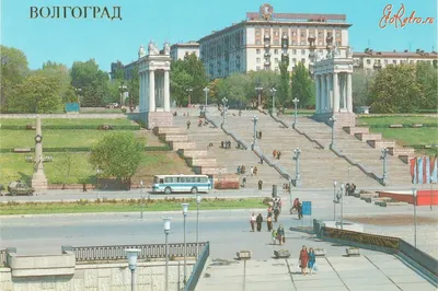 Открытка Волгоград. Улица Мира, 1970 год, номер 798. Проект \"Старые  открытки\"