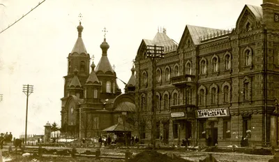 Собор Успения Пресвятой Богородицы (старый), Хабаровск (Хабаровск, город),  фотография. архивная фотография Фото из иллюстрированного приложения к  газете \"Новое Время\"