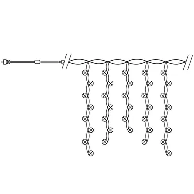Светодиодная гирлянда Feron CL28 занавес Водопад 3*3м + 3м 230V синий  статичная c питанием от сети прозрачный шнур 48606 - купить в  интернет-магазине (48606) в Москве от 2661 руб. | Электрика24