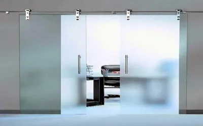 Раздвижные стеклянные двери на кухню GMDesign