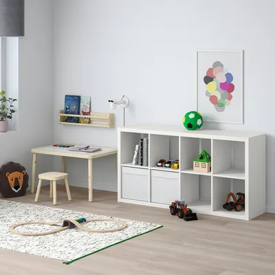 IKEA 20379576 КАЛЛАКС Стеллаж, белый, 77x147 см от магазина Wmart в Алматы,  Астане, Усть-Каменогорске