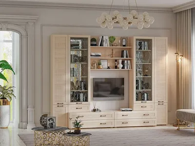 Стенка для гостиной МГС9 Белый/Цемент светлый по выгодной цене - купить  недорого в Санкт-Петербурге и Лен. Обл.: каталог интернет-магазина MEBELBOR