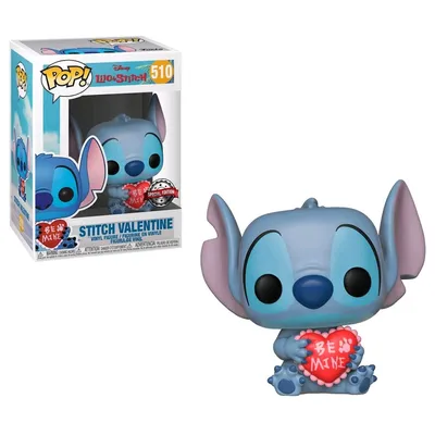 Фигурка Стич с валентинкой (Stitch Valentines (Эксклюзив Hot Topic)) Фанко  ПОП Россия из мультфильма Lilo and Stitch — Funko POP Russia