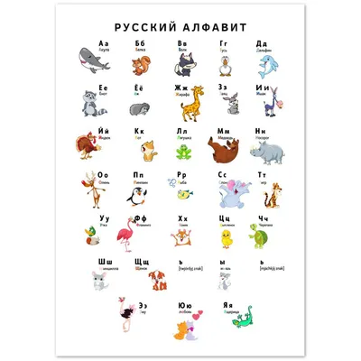 Русский алфавит Poster ( Russische Alphabet ) - картинки для детей