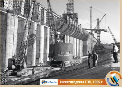 Строительство Сталинградской ГЭС - Retro photos