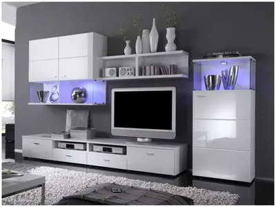 Гостиная стенка Адель Светлая - купить в Уфе в интернет-магазине snoomi.ru  по доступным ценам