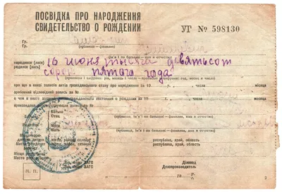 File:1945 Свидетельство о рождении Б.jpg - Wikimedia Commons