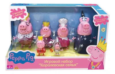 Деревянный набор фигурок Peppa - Семья Пеппы (Peppa Pig) · eToys