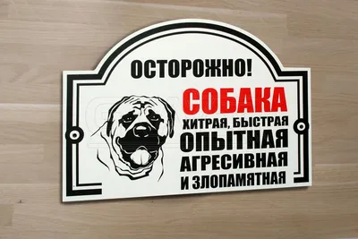 Купить табличку «Осторожно, злая собака» за ✓ 100 руб.