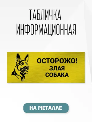 Табличка Осторожно злая собака 21х15 см./ табличка / таблички / таблички на  дверь / прикольные подарки / декор для дома таблички информационные —  купить в интернет-магазине по низкой цене на Яндекс Маркете