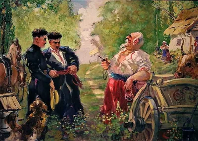 Художник Неизвестный (авторская), цена картины Тарас Бульба 135-193 холст,  масло