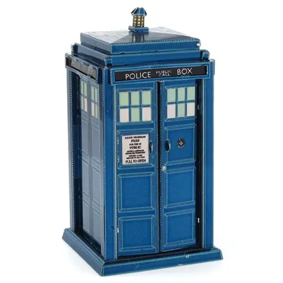 METAL EARTH BLUE TARDIS MODEL KIT