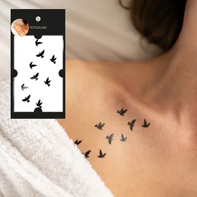 эскиз для тату перо с птицами 26.09.2019 №009 -sketch feather tattoo-  tatufoto.com - tatufoto.com