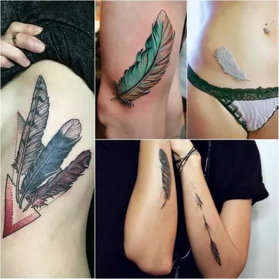 Тату Tattooshka \"Перья с птицами\" L-15 (5805800012780) купить в Украине |  Территория минимальных цен