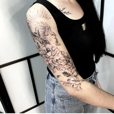 Тату , тату одуванчик , тату птицы , чб ,тату на руке . | Tattoos