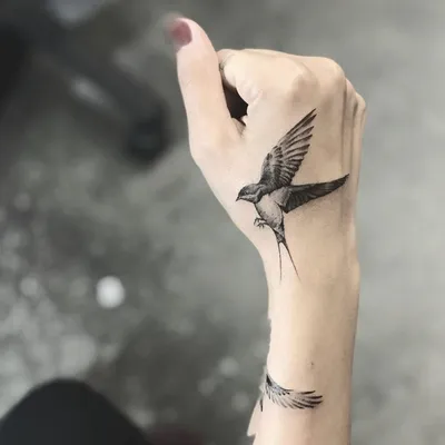 Фото тату птицы на запястье 17.08.2018 №123 - tattoo of a bird on the wrist  - tatufoto.com - tatufoto.com