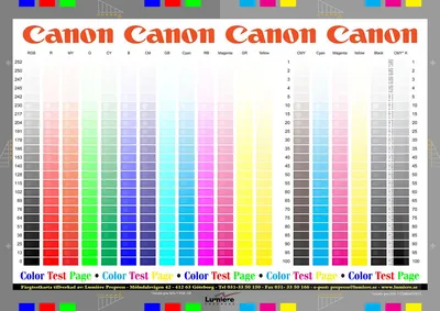 Тестовая картинка ? страница для проверки печати цветного принтера Epson |  Canon | HP | Самсунг