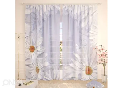 Тюлевые занавески White Daisies 400x260 cm AÄ-134310 - ON24.ee Мебель и  интерьер