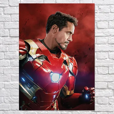 Плакат \"Тони Старк в костюме со снятым шлемом, Iron Man\", 60×43см: продажа,  цена в Львове. Картины от \"GeekPostersUA - Плакаты и постеры, сервис  печати\" - 771058657