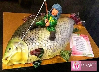 Купить Торт в виде рыбы скульптурный | Exclusive Cake