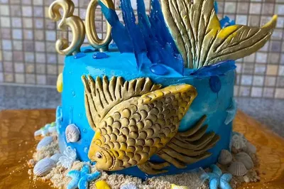Торт в виде рыбы фото фотографии