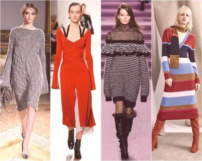 Картинки цветных трикотажных платьев в стиле oversize